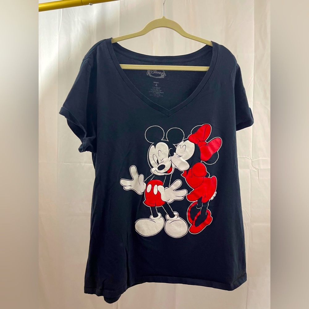 Black Minnie and Mickey Graphic Tee